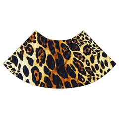 Leopard Skin Texture, Macro, Brown Trumpet Sleeve Cropped Top from ArtsNow.com Cuff Right