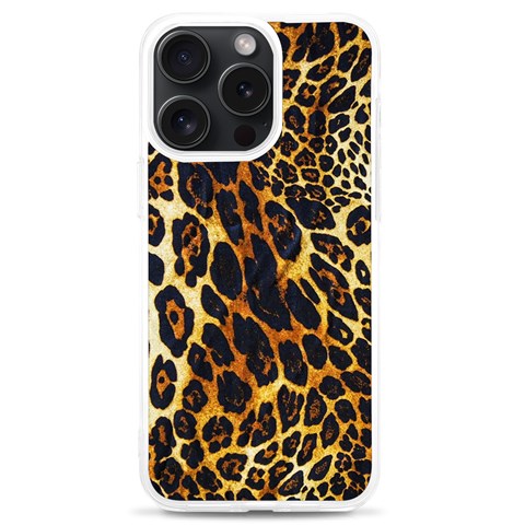 Leopard Skin Texture, Macro, Brown iPhone 15 Pro Max TPU UV Print Case from ArtsNow.com Front