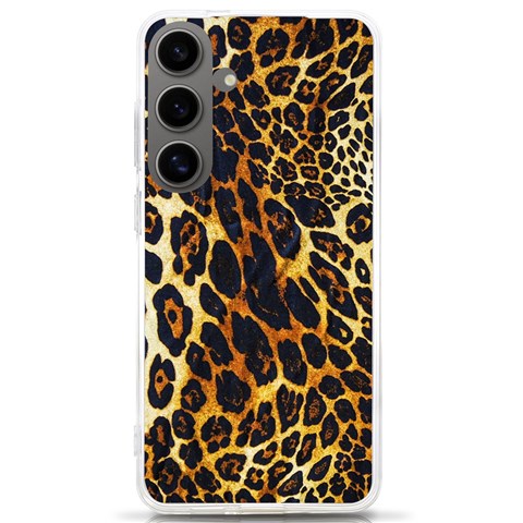 Leopard Skin Texture, Macro, Brown Samsung Galaxy S24 Ultra 6.9 Inch TPU UV Case from ArtsNow.com Front