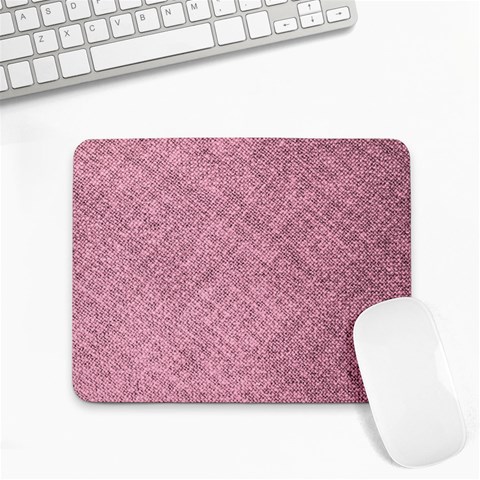 Pink Fabric Texture, Knitted Pink Texture, Small Mousepad from ArtsNow.com Front