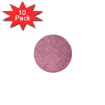 Pink Fabric Texture, Knitted Pink Texture, 1  Mini Buttons (10 pack) 