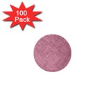 Pink Fabric Texture, Knitted Pink Texture, 1  Mini Buttons (100 pack) 