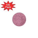 Pink Fabric Texture, Knitted Pink Texture, 1  Mini Magnets (100 pack) 