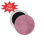 Pink Fabric Texture, Knitted Pink Texture, 1.75  Magnets (100 pack) 