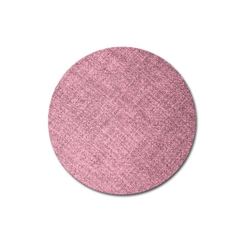 Pink Fabric Texture, Knitted Pink Texture, Magnet 3  (Round) from ArtsNow.com Front