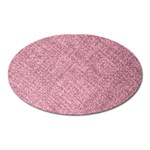 Pink Fabric Texture, Knitted Pink Texture, Oval Magnet