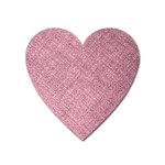 Pink Fabric Texture, Knitted Pink Texture, Heart Magnet