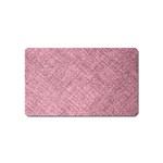 Pink Fabric Texture, Knitted Pink Texture, Magnet (Name Card)