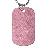 Pink Fabric Texture, Knitted Pink Texture, Dog Tag (Two Sides)