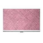 Pink Fabric Texture, Knitted Pink Texture, Business Card Holder