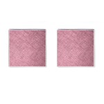 Pink Fabric Texture, Knitted Pink Texture, Cufflinks (Square)