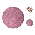 Pink Fabric Texture, Knitted Pink Texture, Playing Cards Single Design (Round)