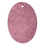 Pink Fabric Texture, Knitted Pink Texture, Oval Ornament (Two Sides)