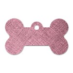 Pink Fabric Texture, Knitted Pink Texture, Dog Tag Bone (One Side)