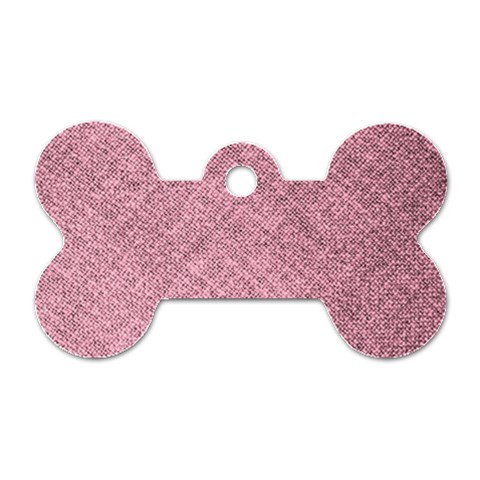 Pink Fabric Texture, Knitted Pink Texture, Dog Tag Bone (Two Sides) from ArtsNow.com Front