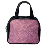 Pink Fabric Texture, Knitted Pink Texture, Classic Handbag (One Side)