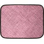 Pink Fabric Texture, Knitted Pink Texture, Two Sides Fleece Blanket (Mini)