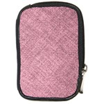 Pink Fabric Texture, Knitted Pink Texture, Compact Camera Leather Case