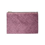 Pink Fabric Texture, Knitted Pink Texture, Cosmetic Bag (Medium)