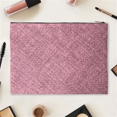 Pink Fabric Texture, Knitted Pink Texture, Cosmetic Bag (XL) from ArtsNow.com Back