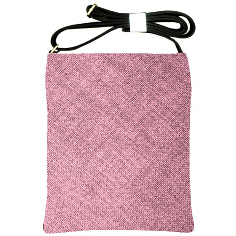 Pink Fabric Texture, Knitted Pink Texture, Shoulder Sling Bag from ArtsNow.com Front