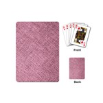 Pink Fabric Texture, Knitted Pink Texture, Playing Cards Single Design (Mini)