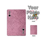 Pink Fabric Texture, Knitted Pink Texture, Playing Cards 54 Designs (Mini)