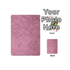 Pink Fabric Texture, Knitted Pink Texture, Playing Cards 54 Designs (Mini) from ArtsNow.com Back