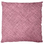 Pink Fabric Texture, Knitted Pink Texture, Large Cushion Case (One Side)