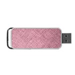 Pink Fabric Texture, Knitted Pink Texture, Portable USB Flash (One Side)