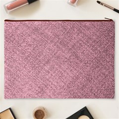 Pink Fabric Texture, Knitted Pink Texture, Cosmetic Bag (XXXL) from ArtsNow.com Back