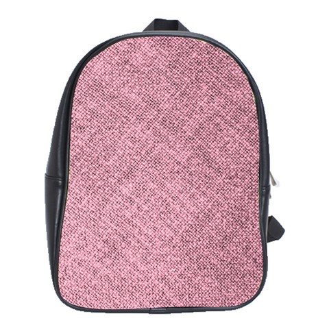 Pink Fabric Texture, Knitted Pink Texture, School Bag (XL) from ArtsNow.com Front