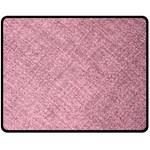 Pink Fabric Texture, Knitted Pink Texture, Two Sides Fleece Blanket (Medium)