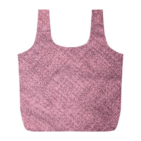 Pink Fabric Texture, Knitted Pink Texture, Full Print Recycle Bag (L) from ArtsNow.com Back