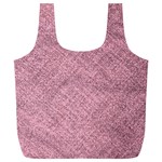 Pink Fabric Texture, Knitted Pink Texture, Full Print Recycle Bag (XL)