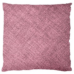 Pink Fabric Texture, Knitted Pink Texture, Large Premium Plush Fleece Cushion Case (Two Sides) from ArtsNow.com Front