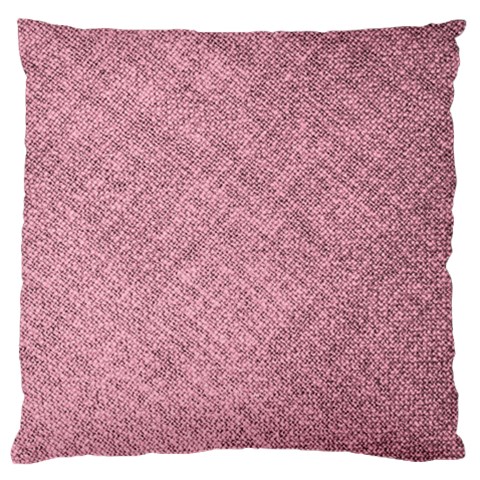 Pink Fabric Texture, Knitted Pink Texture, Large Premium Plush Fleece Cushion Case (Two Sides) from ArtsNow.com Back