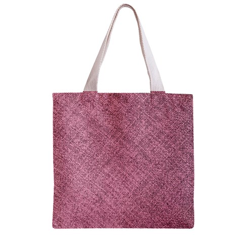 Pink Fabric Texture, Knitted Pink Texture, Zipper Grocery Tote Bag from ArtsNow.com Back