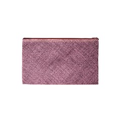 Pink Fabric Texture, Knitted Pink Texture, Cosmetic Bag (XS) from ArtsNow.com Back