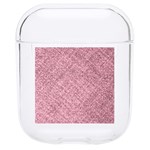 Pink Fabric Texture, Knitted Pink Texture, Hard PC AirPods 1/2 Case