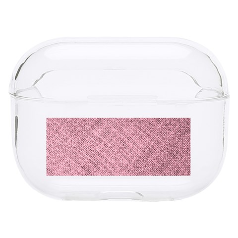 Pink Fabric Texture, Knitted Pink Texture, Hard PC AirPods Pro Case from ArtsNow.com Front