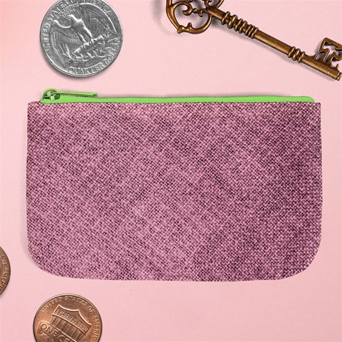 Pink Fabric Texture, Knitted Pink Texture, Large Coin Purse from ArtsNow.com Front