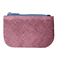 Pink Fabric Texture, Knitted Pink Texture, Large Coin Purse from ArtsNow.com Front