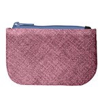 Pink Fabric Texture, Knitted Pink Texture, Large Coin Purse