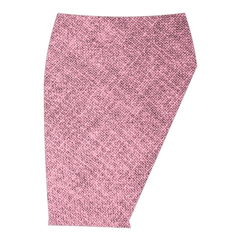 Pink Fabric Texture, Knitted Pink Texture, Midi Wrap Pencil Skirt from ArtsNow.com  Front Right 