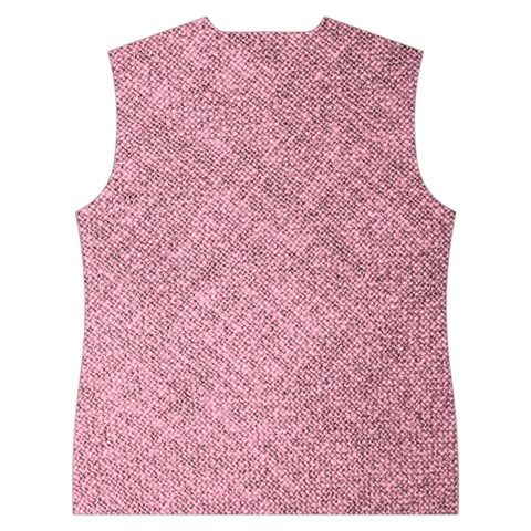 Pink Fabric Texture, Knitted Pink Texture, Women s Button Up Vest from ArtsNow.com Back