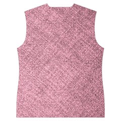 Pink Fabric Texture, Knitted Pink Texture, Women s Button Up Vest from ArtsNow.com Back