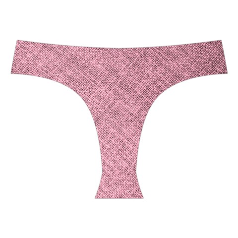 Pink Fabric Texture, Knitted Pink Texture, Cross Back Hipster Bikini Set from ArtsNow.com Front Under