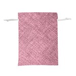 Pink Fabric Texture, Knitted Pink Texture, Lightweight Drawstring Pouch (S)