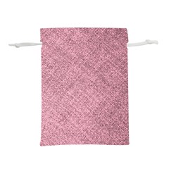 Pink Fabric Texture, Knitted Pink Texture, Lightweight Drawstring Pouch (L) from ArtsNow.com Front